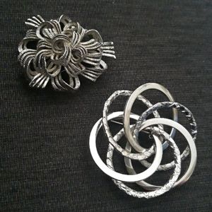 Vintage Silvertone Ribbon Pins